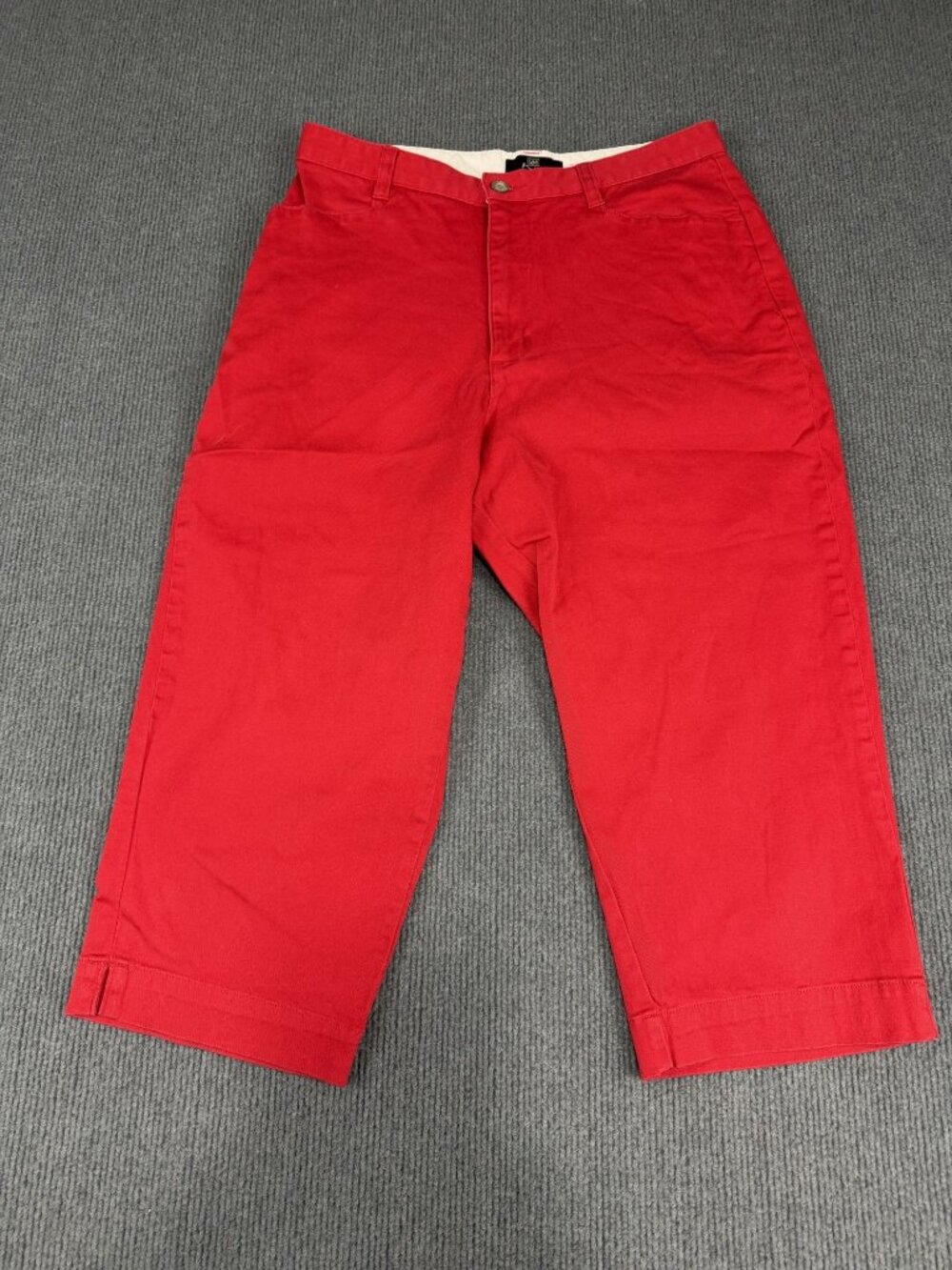 Lee Khakis Womens Red Cropped Pants 12M